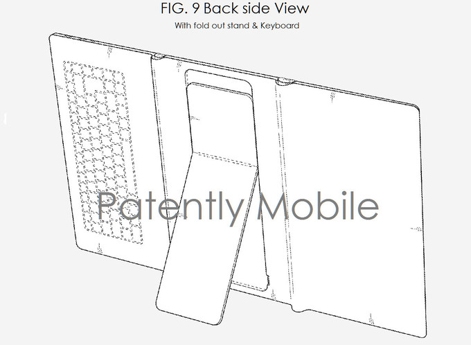 Samsung ได้สิทธิบัตรแท็บเล็ตจอพับได้ พร้อมคีย์บอร์ดและขาตั้งในตัว