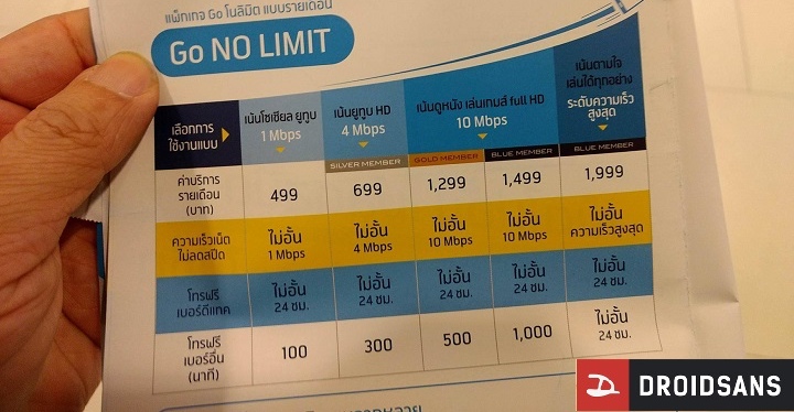 เปิดโปรใหม่ dtac 2017 กับแพ็กเกจ Go NO LIMIT เล่นเน็ตได้ไม่อั้น ความเร็วสูงสุดไม่จำกัด (ราคาตามแพ็กเกจ)