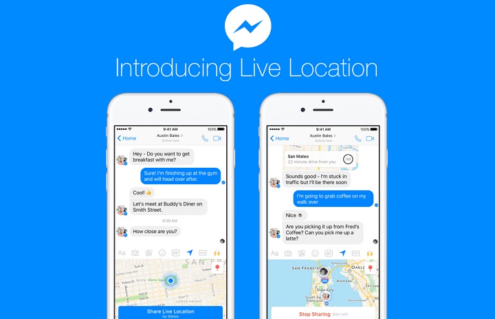 Facebook Messenger ออกฟีเจอร์ใหม่ Live Location แชร์ตำแหน่งให้เพื่อนแบบเรียลไทม์