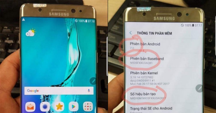 ลืออีก Galaxy Note 7R โผล่มาพร้อมกับแบตเตอรี่ 3200 มิลลิแอมป์ที่เวียดนาม