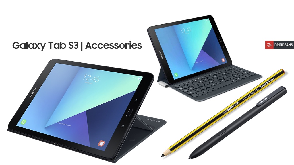 ราคาอุปกรณ์เสริม Galaxy Tab S3 – Pogo Keyboard, S Pen, Book Cover