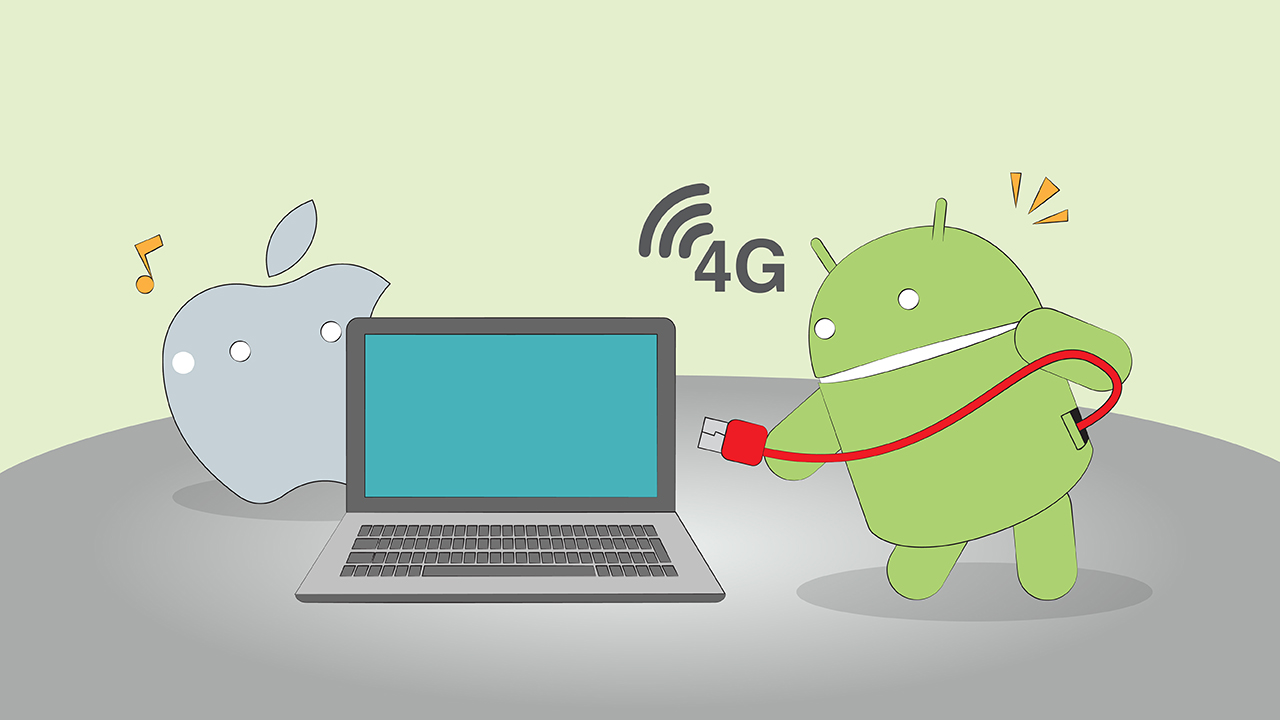 วิธีแชร์เน็ตจากมือถือผ่านสาย USB จาก Android ไปยัง Mac