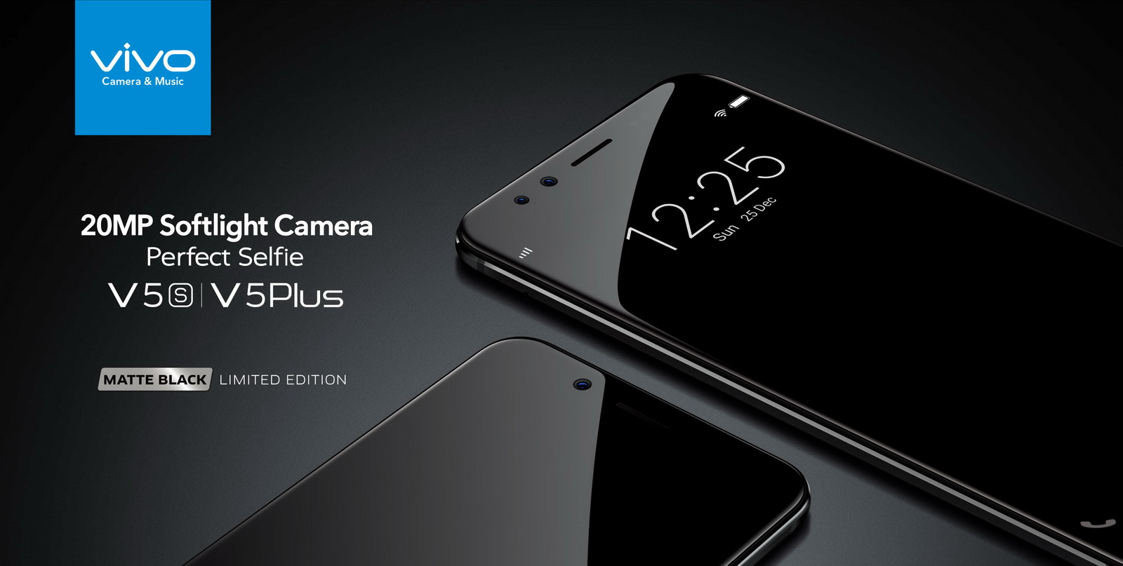 vivo V5Plus และ V5s สีดำ Matte Black Limited Edition สวยหรู มาเป็นคู่ 16 มิถุนายนนี้