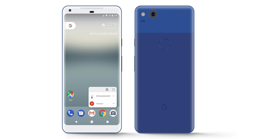 หลุดเพิ่มเติม.. ภาพเรนเดอร์ Pixel 2 XL แบบชัดๆ รอบนี้มาพร้อมกับ สีเงินสุดๆ และ สีน้ำเงินจริงๆ