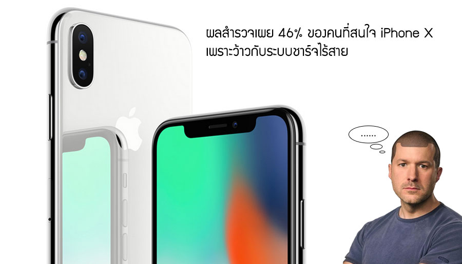 ผลสำรวจเผย ชาว Apple อยากได้ iPhone X เพราะระบบชาร์จไร้สาย มากกว่าระบบสแกนใบหน้าและจอไร้ขอบ