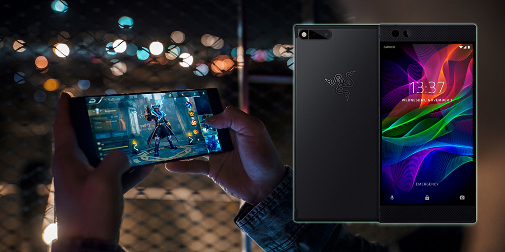 Razer Phone มือถือเกมมิ่งสุดแรง RAM 8GB หน้าจอ Ultramotion 120Hz เปิดตัวพร้อม RoV