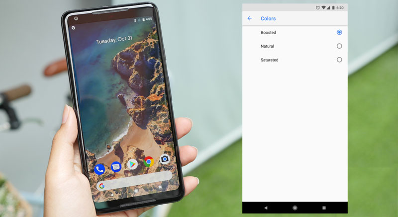 ชอบสีสดๆ งั้นจัดไป Google เพิ่มโหมด Saturate color ให้กับ Pixel 2 XL แล้วในอัพเดทเดือนพฤศจิกายน