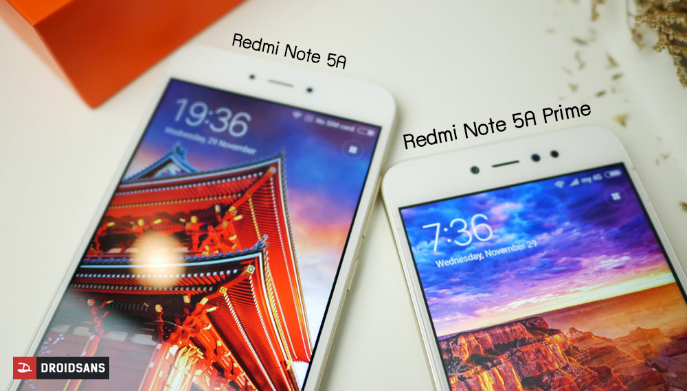 รีวิว Redmi Note 5A Prime เปรียบเทียบกับ Redmi Note 5A แตกต่างกันไหม รุ่นไหนคุ้มกว่า
