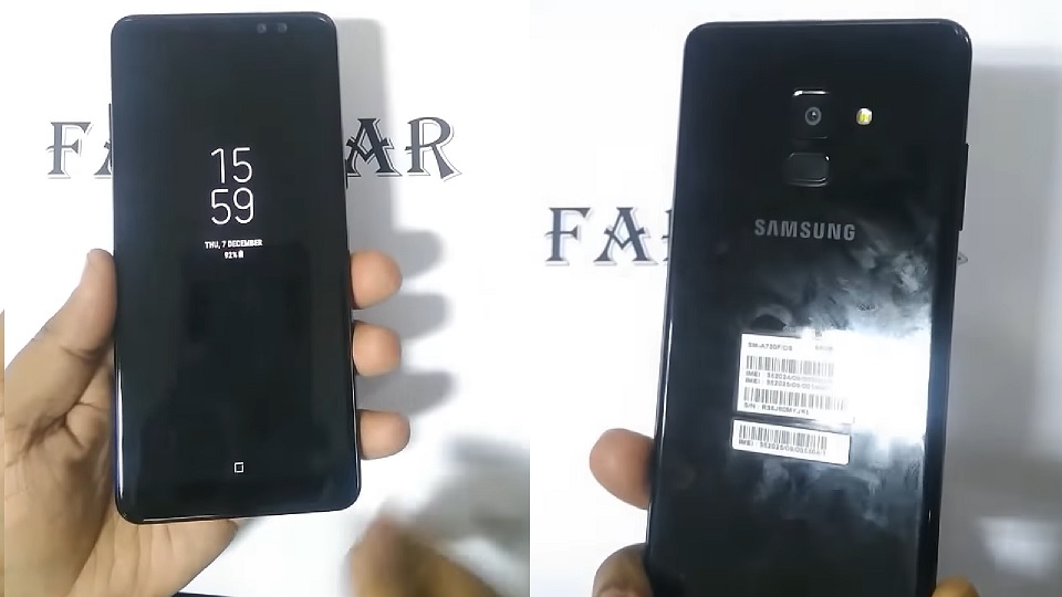 คลิป Galaxy A8+ (2018) ตัวเป็นๆ เช็คแล้วกล้องหน้าคู่จริง กันน้ำกันฝุ่น แถมใส่ RAM 6GB