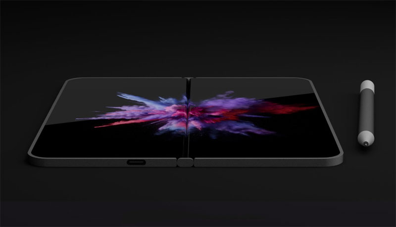 Microsoft จดสิทธิบัตรใหม่ Surface Phone หรือ Surface Tablet มาพร้อมหน้าจอคู่ พับได้ กางต่อกันได้