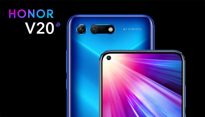 เปิดตัว Honor V20 มาพร้อมจอ 6.4 นิ้ว ชิป Kirin 980 กล้องหลัง 48 ล้าน และกล้องหน้าเจาะรู