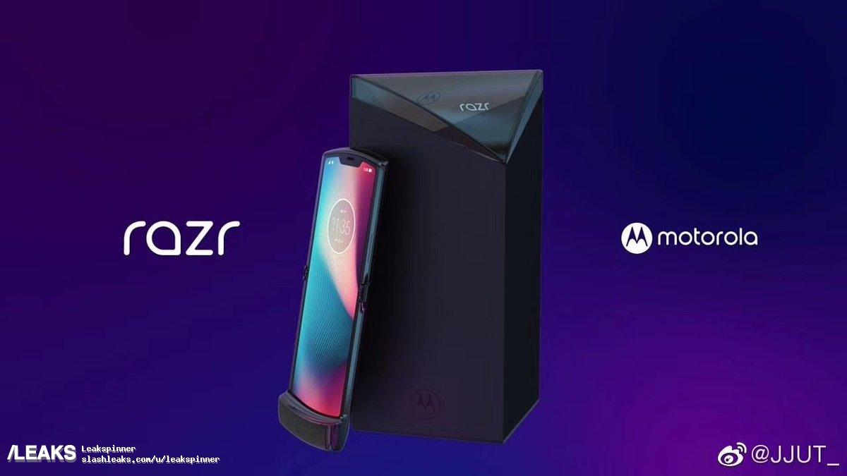 หลุดภาพเรนเดอร์ Motorola RAZR (2019) พร้อมกล่องและอุปกรณ์แบบครบเซ็ต