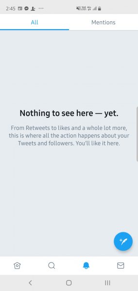 twitter down - android app