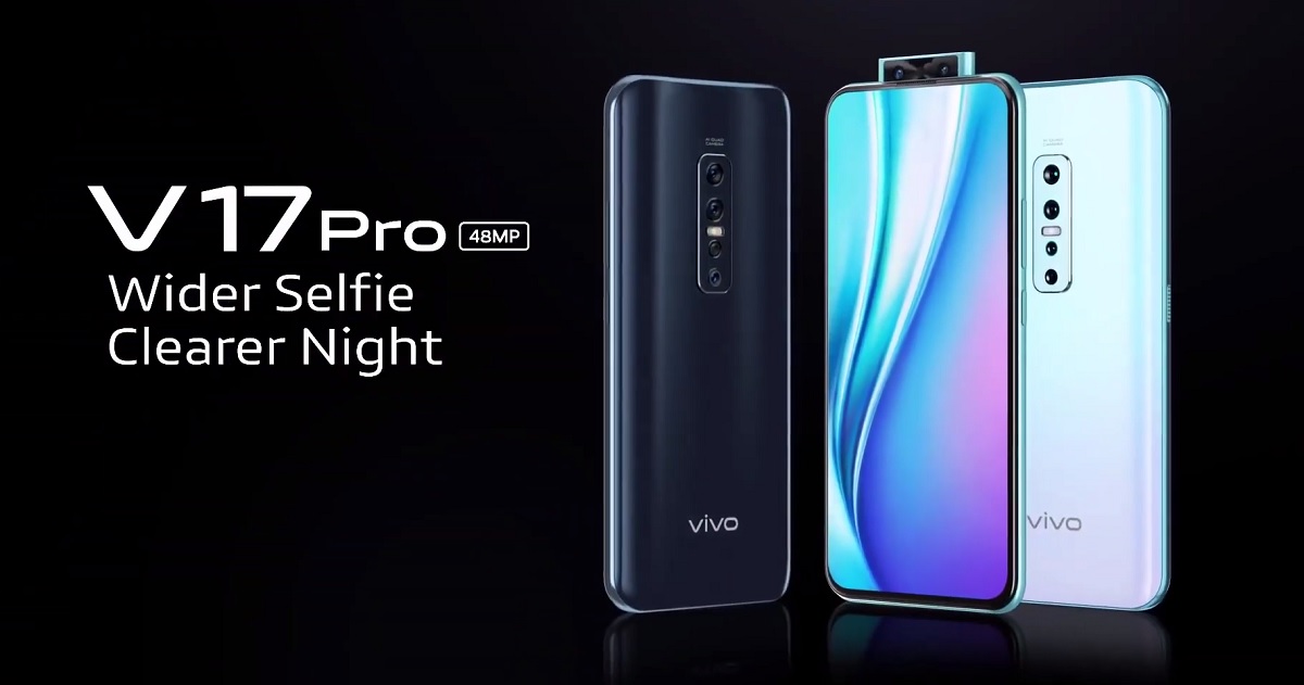 เปิดตัว Vivo V17 Pro กล้องหน้าคู่ป๊อปอัพ 32MP, กล้องหลัง 4 ตัว 48MP พร้อมแบตเตอรี่จุใจ 4100 mAh ราคา 12,999 บาท