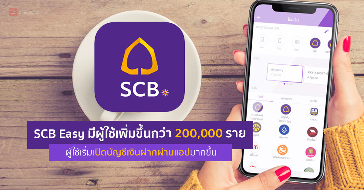SCB Easy ยอดผู้ใช้พุ่งกว่า 200,000 ราย และเปิดบัญชีเงินฝากผ่านแอปมากขึ้น จากวิกฤต COVID-19