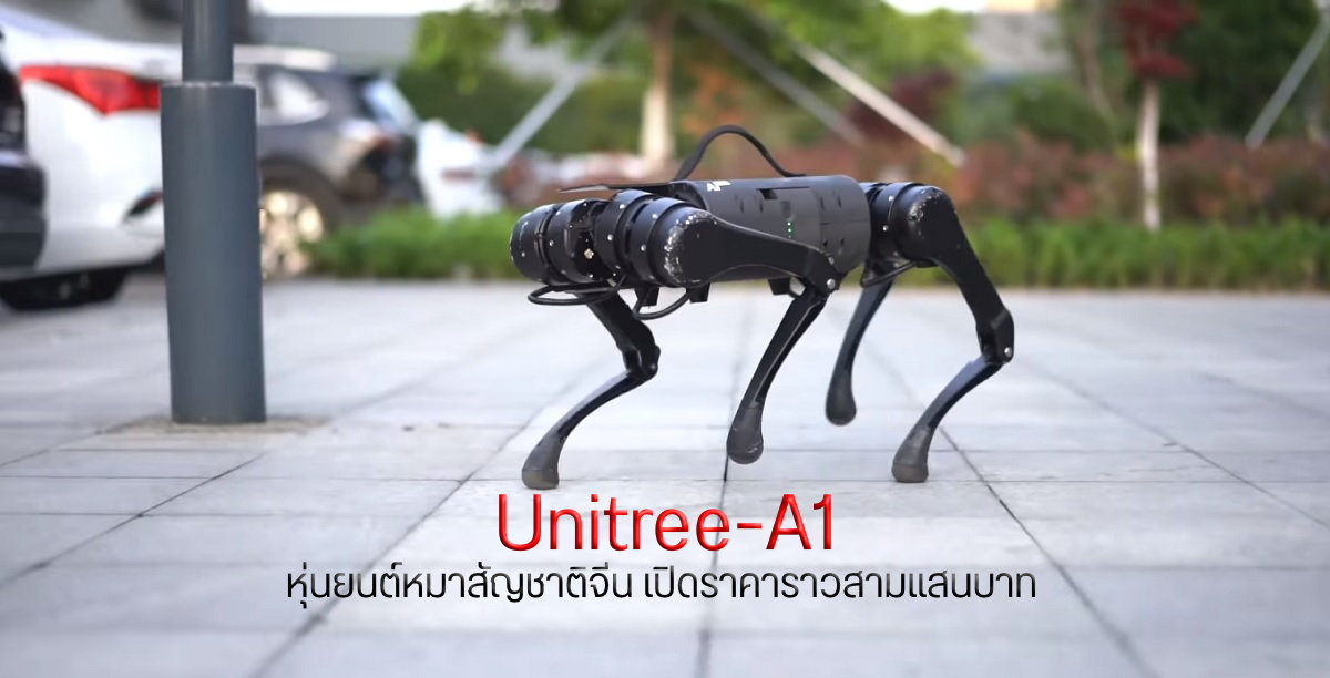 หุ่นยนต์หมา Unitree-A1 เดินติดตามเป้าหมายอัตโนมัติ พร้อมเซ็นเซอร์หลบสิ่งกีดขวาง เปิดจองราคาราวสามแสนบาท