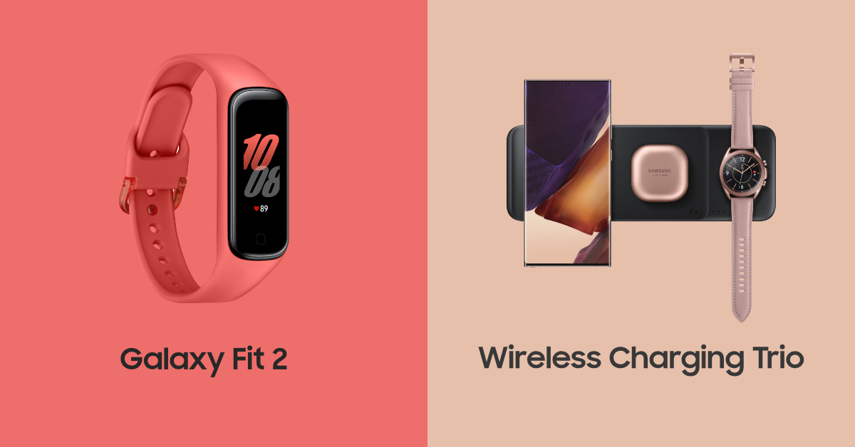 Samsung เปิดตัวสายรัดข้อมือเพื่อสุขภาพ Galaxy Fit 2 และแท่นชาร์จไร้สาย Wireless Charging Trio