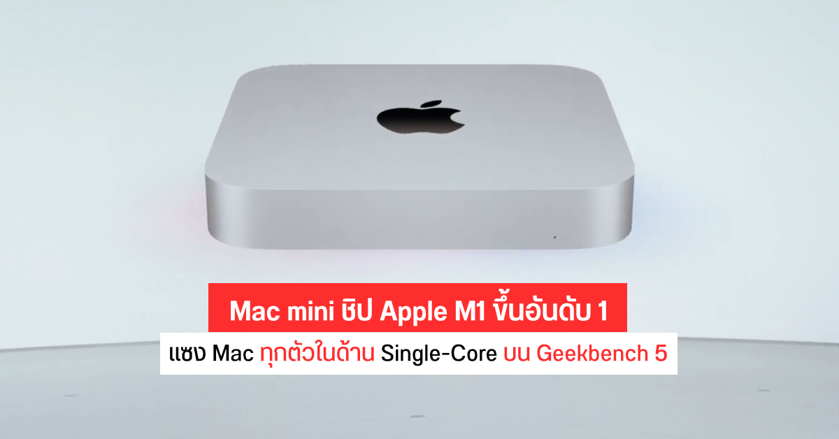 เผยผลทดสอบ Geekbench ของ Mac mini ที่ใช้ Apple M1 ทำคะแนนได้สูงกว่า Mac ที่ใช้ Intel ทุกตัว