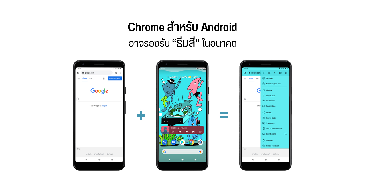 Chrome บน Android เตรียมออกฟีเจอร์ใหม่ เปลี่ยนสีในแอปตามภาพพื้นหลังมือถือ