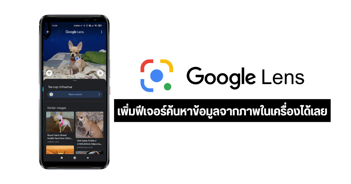 Google Lens อัปเดตเพิ่มฟีเจอร์ใหม่ ค้นหาข้อมูลจากภาพถ่ายหรือ Screenshot ที่อยู่ในเครื่องได้เลย