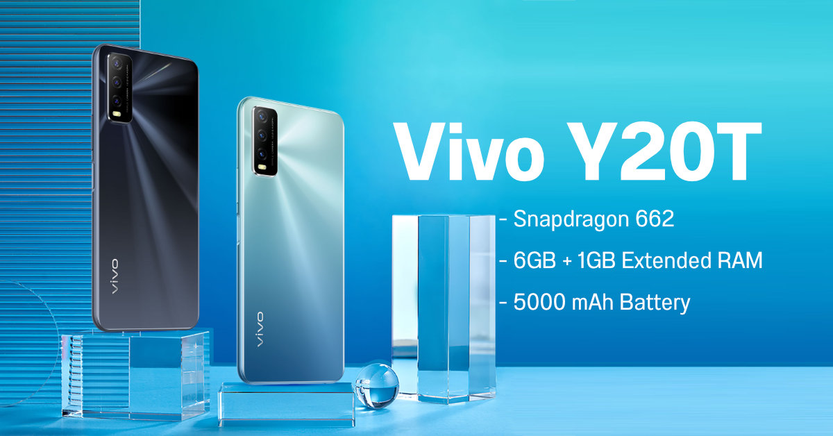 สเปค Vivo Y20T มือถือรุ่นอัปเกรดด้วยชิป Snapdragon 662 พร้อมเทคโนโลยี Extended RAM