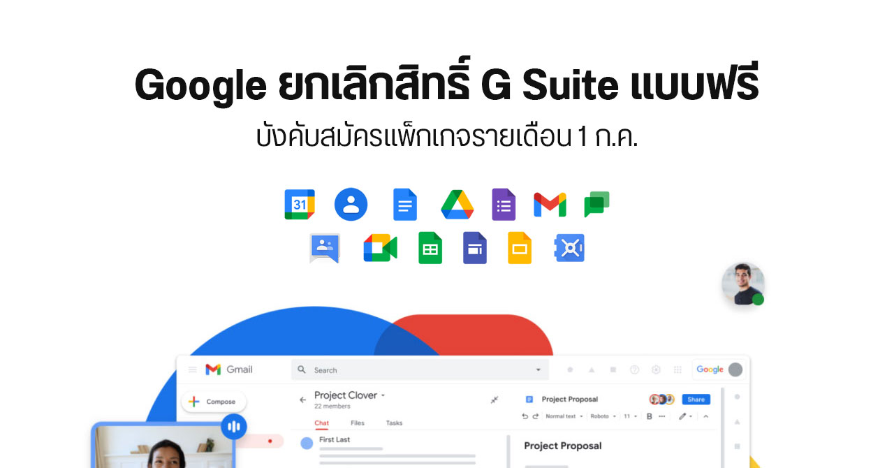 Google เตรียมเก็บเงิน G Suite เริ่ม 1 ก.ค. แล้ว Gmail, Drive, Meet, Docs ยังใช้ฟรีอยู่ไหม ?