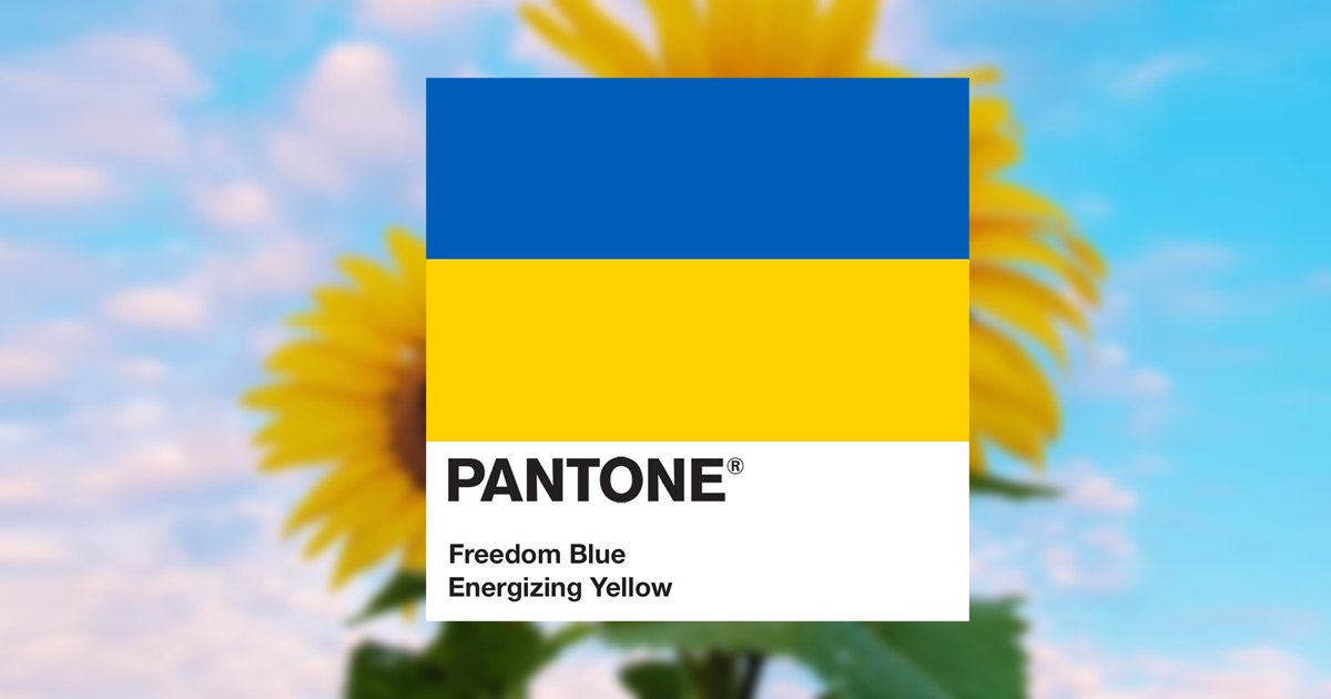 Pantone เผยคู่สี Freedom Blue และ Energizing Yellow แสดงออกถึงจุดยืนด้วยสีประจำธงชาติยูเครน