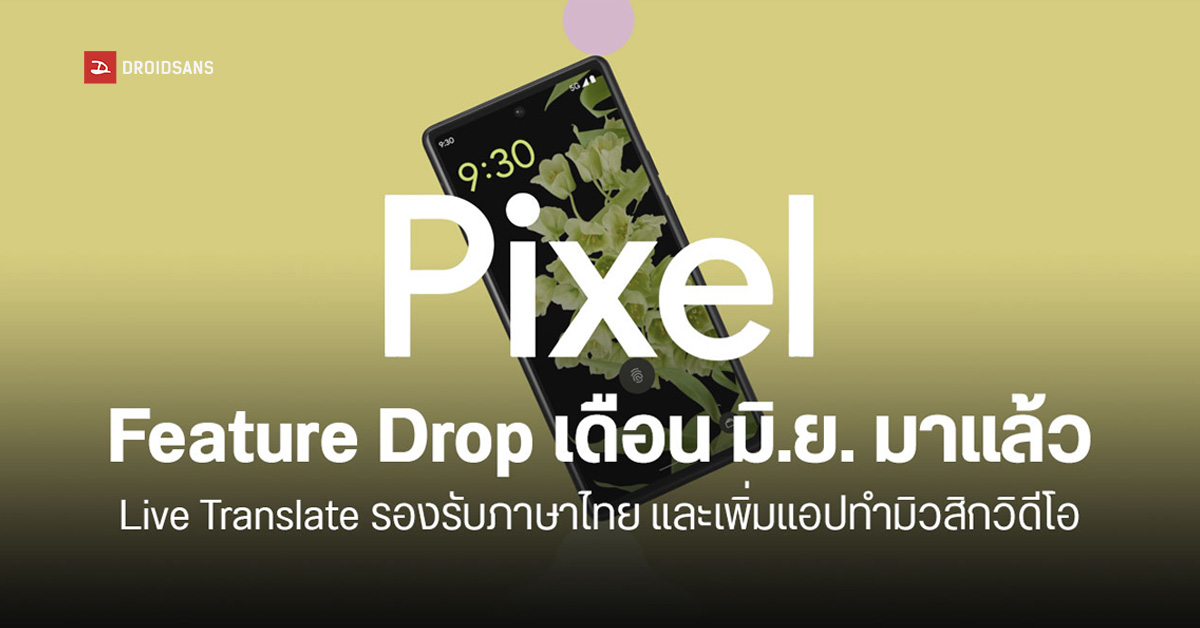 Google ออก Feature Drop เดือน มิ.ย. ให้มือถือ Pixel พร้อมอัปเดต Live Translate แปลแชตเป็นภาษาไทยแบบเรียลไทม์