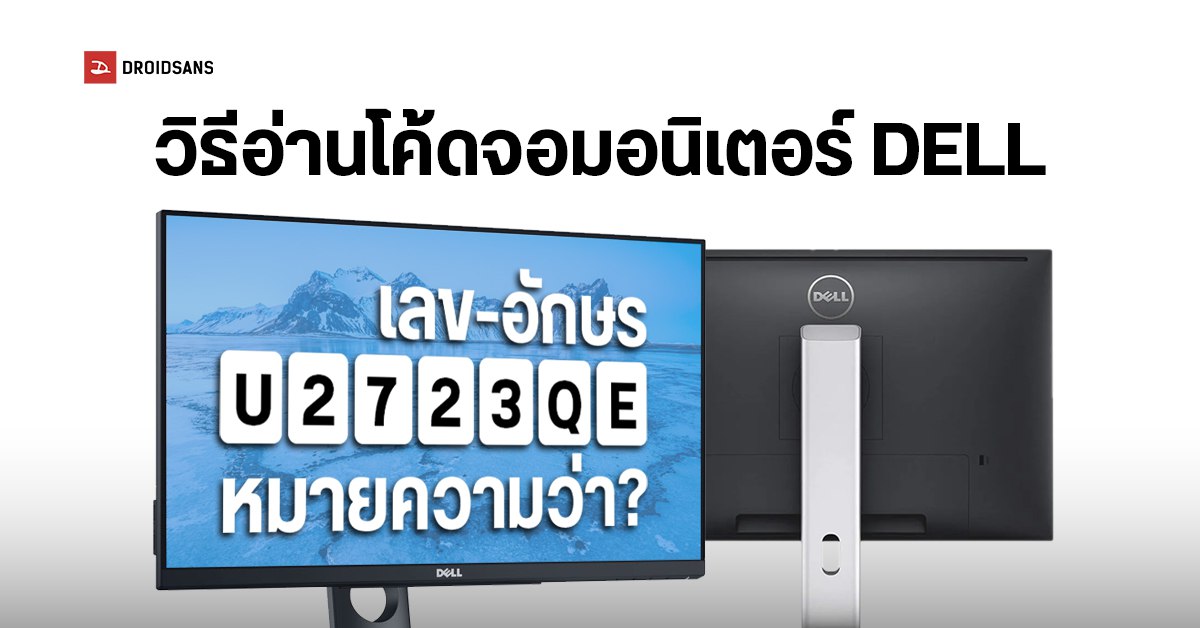 วิธีอ่านโค้ดจอมอนิเตอร์ Dell แต่ละเลข – อักษร หมายความว่าอะไร?