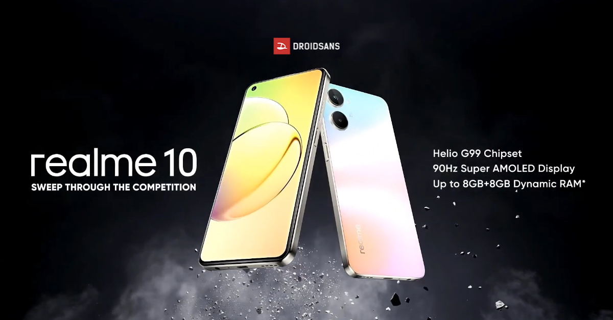 เปิดตัว realme 10 มือถือจอ sAMOLED 90Hz กล้อง 50MP แบตอึดพร้อมชาร์จ 33W เริ่มต้นราว 8,450 บาท