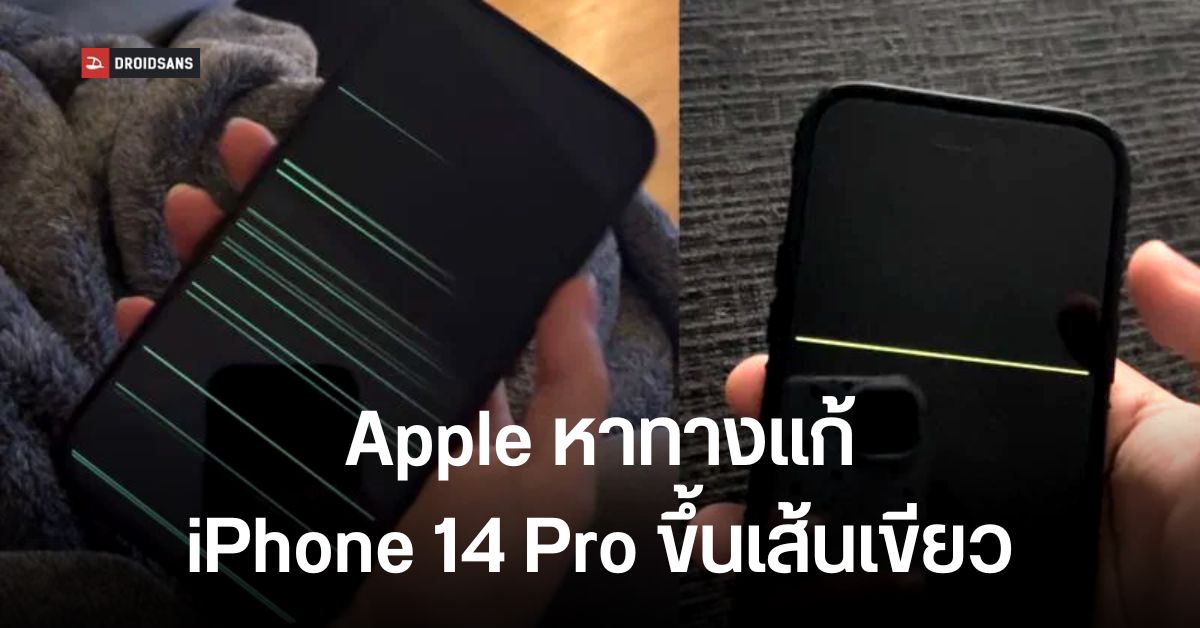Apple ยอมรับแล้ว iPhone 14 Pro มีปัญหาจอเป็นเส้นเขียว กำลังหาทางแก้ไขอยู่