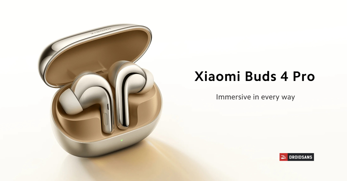 Xiaomi Buds 4 Pro (Global) หูฟังไร้สายพรีเมี่ยม รองรับ Spatial Sound พร้อม ANC ฟังติดต่อกันได้ 9 ชม.