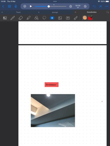 Goodnotes record audio