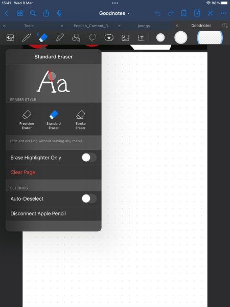 GoodNotes eraser