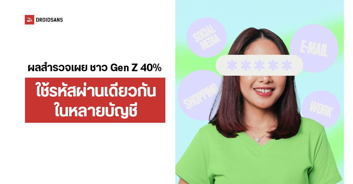 Samsung เผยคน Gen Z 40% ใช้รหัสผ่านเดียวกันในหลายบัญชี เสี่ยงถูกโจมตีและขโมยข้อมูลส่วนตัว