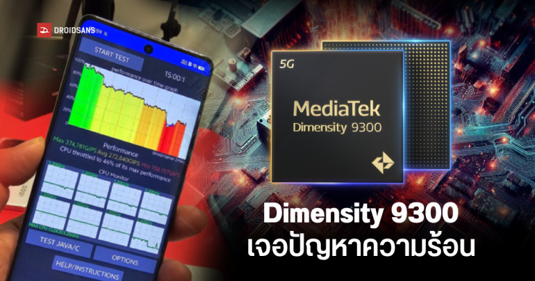 Big Core ไม่รอด… Dimensity 9300 เจอปัญหาความร้อน ประสิทธิภาพตกกว่า 46% หลังทดสอบแบบ Stress Test
