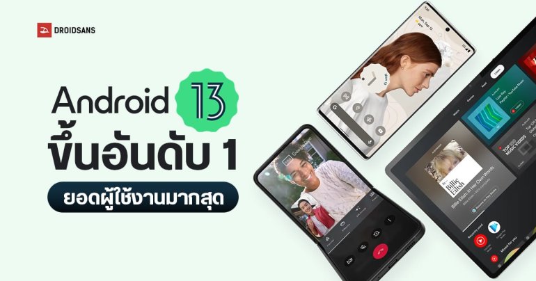 Android 13 เป็นเวอร์ชันที่มีผู้ใช้งานเยอะที่สุดในโลกแล้ว ส่วน Android 12 อยู่อันดับ 4