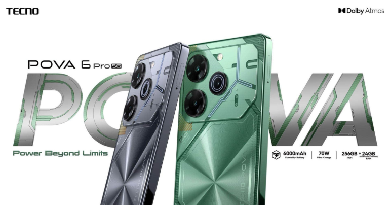 สเปค TECNO POVA 6 Pro 5G ได้ลำโพงคู่ Dolby ชิป Dimensity 6080 กล้อง 108MP มีลุ้นเข้าไทย เร็ว ๆ นี้