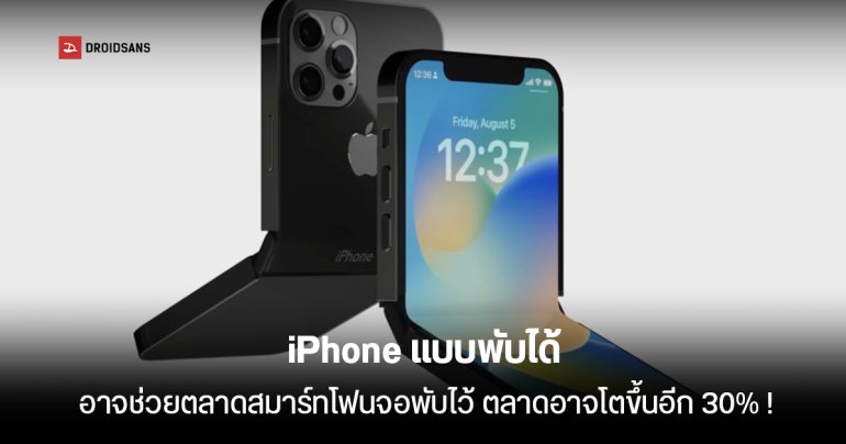 ‘iPhone พับได้’ อาจช่วยตลาดสมาร์ทโฟนจอพับไว้ได้ โดยจะโตขึ้นได้ถึง 30% ภายในปี 2026 และยังโตต่อไปได้อีก