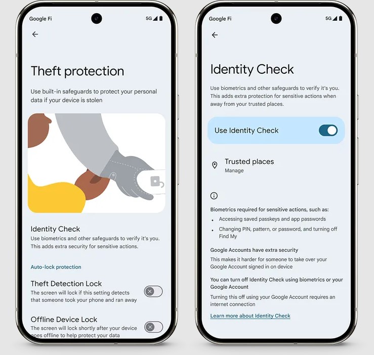 Google เปิดตัวฟีเจอร์ใหม่ Identity Check สำหรับปกป้องข้อมูลบนอุปกรณ์ หากสงสัยว่าเครื่องถูกขโมย