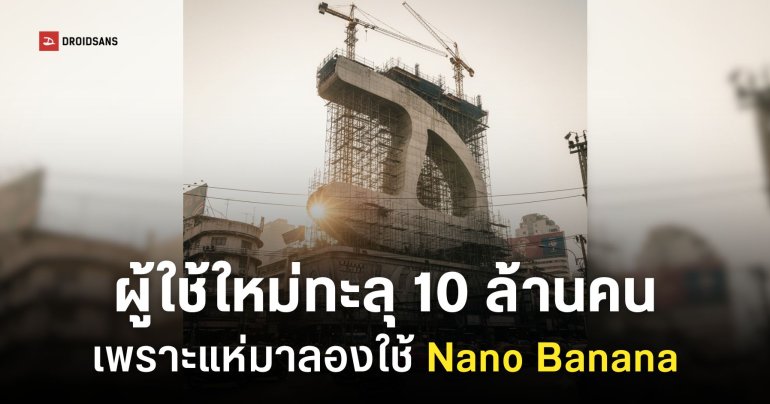 ฮิตตลาดแตก Google เผย Nano Banana ดึงผู้ใช้งานใหม่ให้แอป Gemini ทะลุ 10 ล้านคน