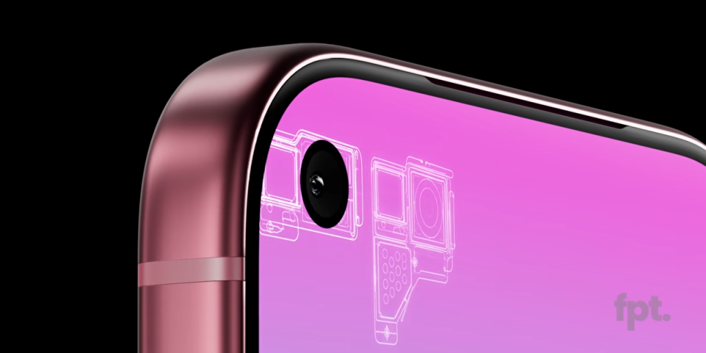 ภาพเรนเดอร์ iPhone 18 Pro ดีไซน์ใหม่ Dynamic Island แบบใหม่ กล้องรูรับแสงปรับได้ ใช้ชิปโมเด็ม C2 รุ่นแรก