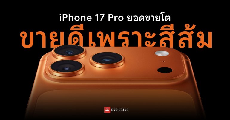 ยอดขาย iPhone 17 Pro ฟื้นตัวแรงเพราะสีส้ม Hermès Orange