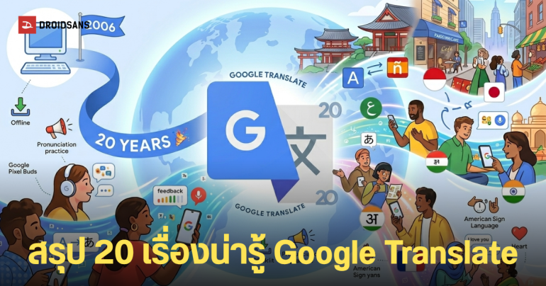 ครบรอบ 20 ปี Google Translate พาไปดูวิวัฒนาการการแปลภาษา ฟีเจอร์ใหม่ และเกร็ดน่ารู้ที่คุณอาจไม่เคยรู้มาก่อน