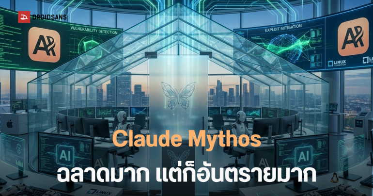 Claude Mythos โมเดล AI เก่งเกินมนุษย์ในการหาช่องโหว่ จนรีบตั้งโปรเจกต์ Glasswing ระดมบิ๊กเทคตรวจสอบ ก่อนแฮกเกอร์จะเจอ
