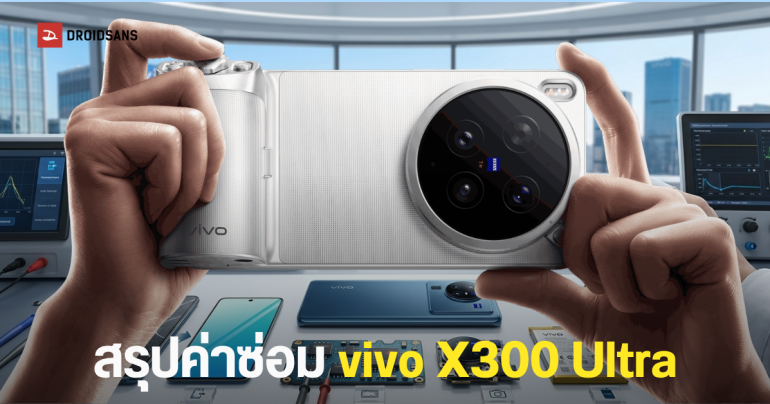เปิดราคาซ่อม vivo X300 Ultra อย่างเป็นทางการ มือถือเรือธงกล้องเทพ ค่าอะไหล่เท่าไหร่?