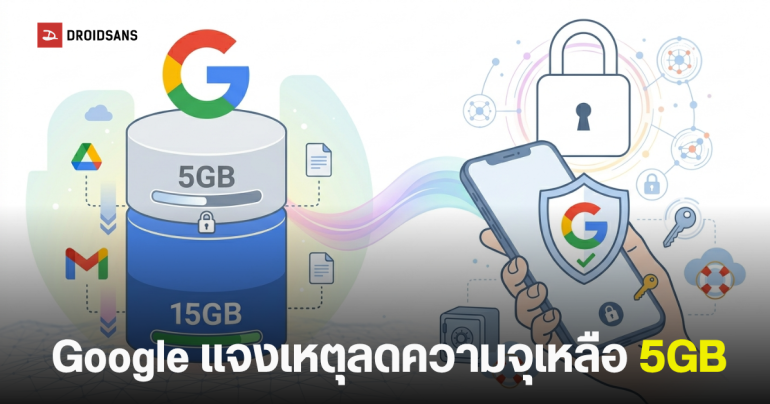 Google ยอมรับกำลังทดสอบลดความจุฟรี Gmail เหลือ 5GB จากเดิม 15GB สำหรับบัญชีสร้างใหม่ในบางภูมิภาค