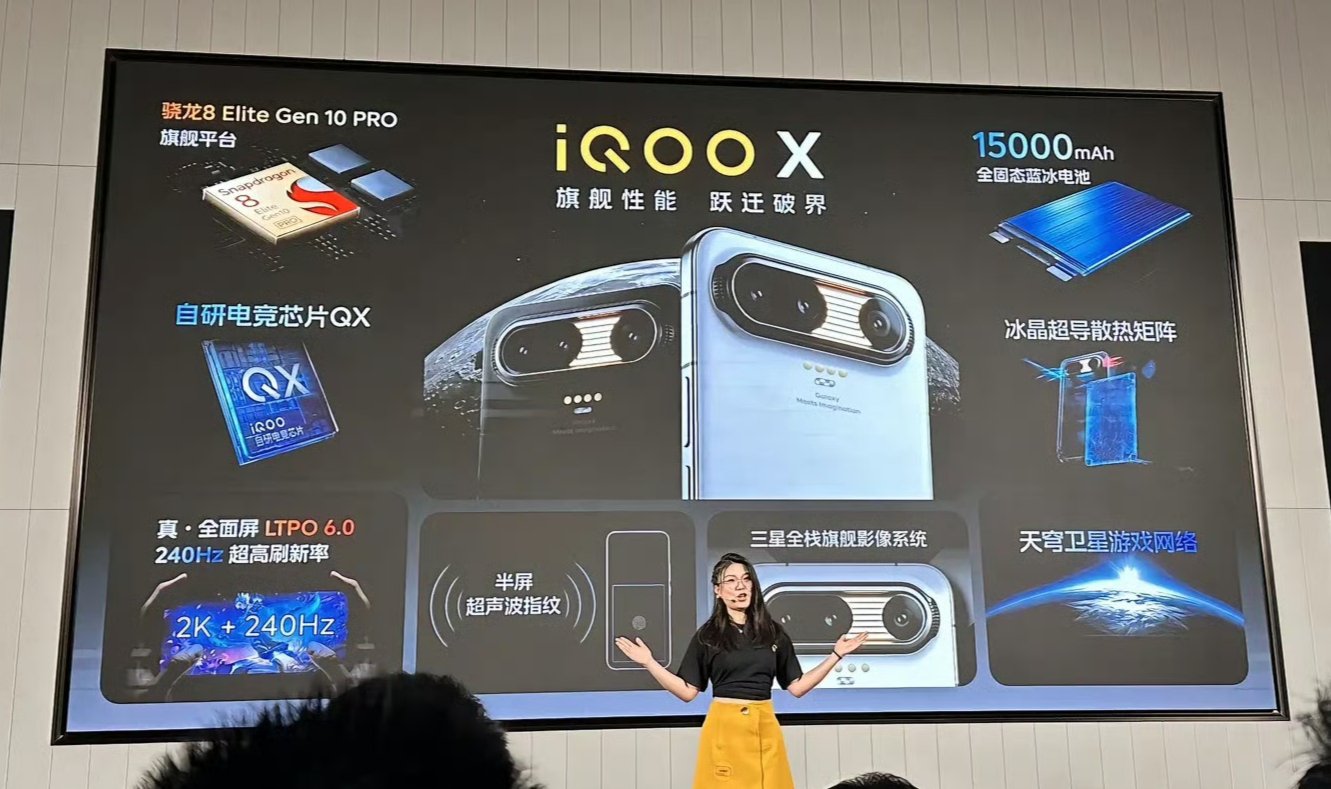 มือถือเกมมิ่งแห่งอนาคต iQOO X ชิป Snapdragon 8 Elite Gen 10 Pro แบตอึด 15,000mAh หน้าจอ 240Hz
